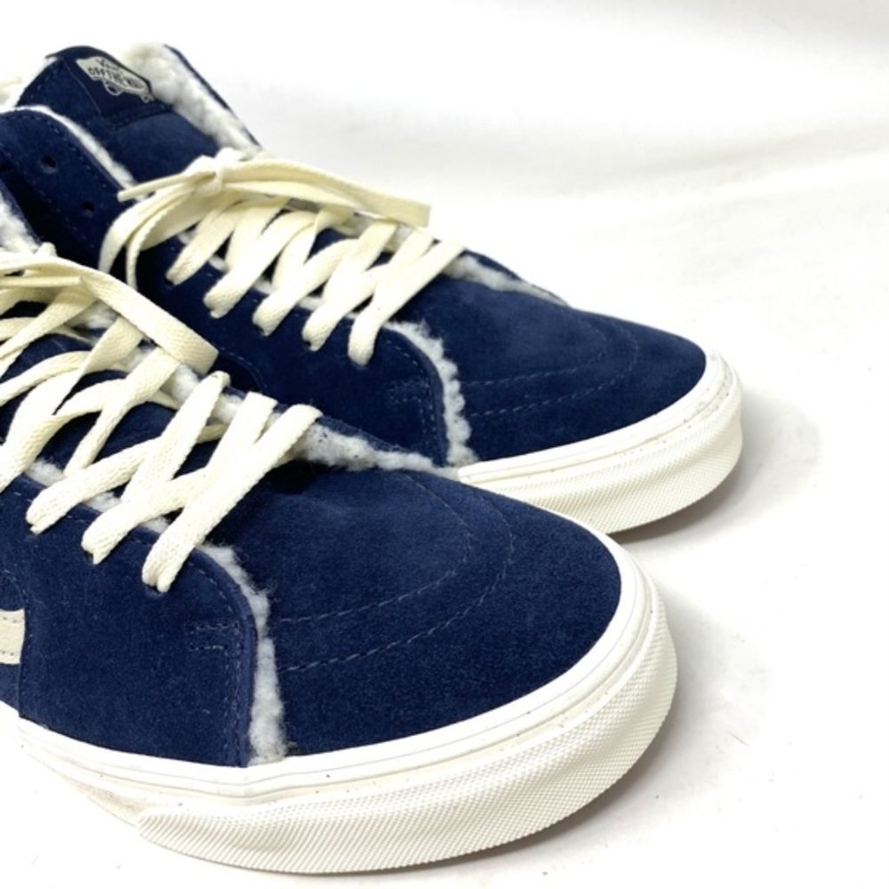 VANS Sk8-Hi Cozy Hug Skate Shoes Suede Faux Fur Navi Men’s Casual VN0005U9JDU - Picture 6 of 10
